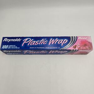 Vintage Reynolds Plastic Wrap Rose Color 100 Sq Ft Sealed 1990s NOS Christmas